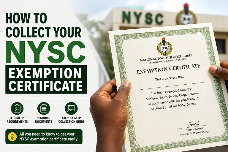 How to Collect Your NYSC Exemption Certificate