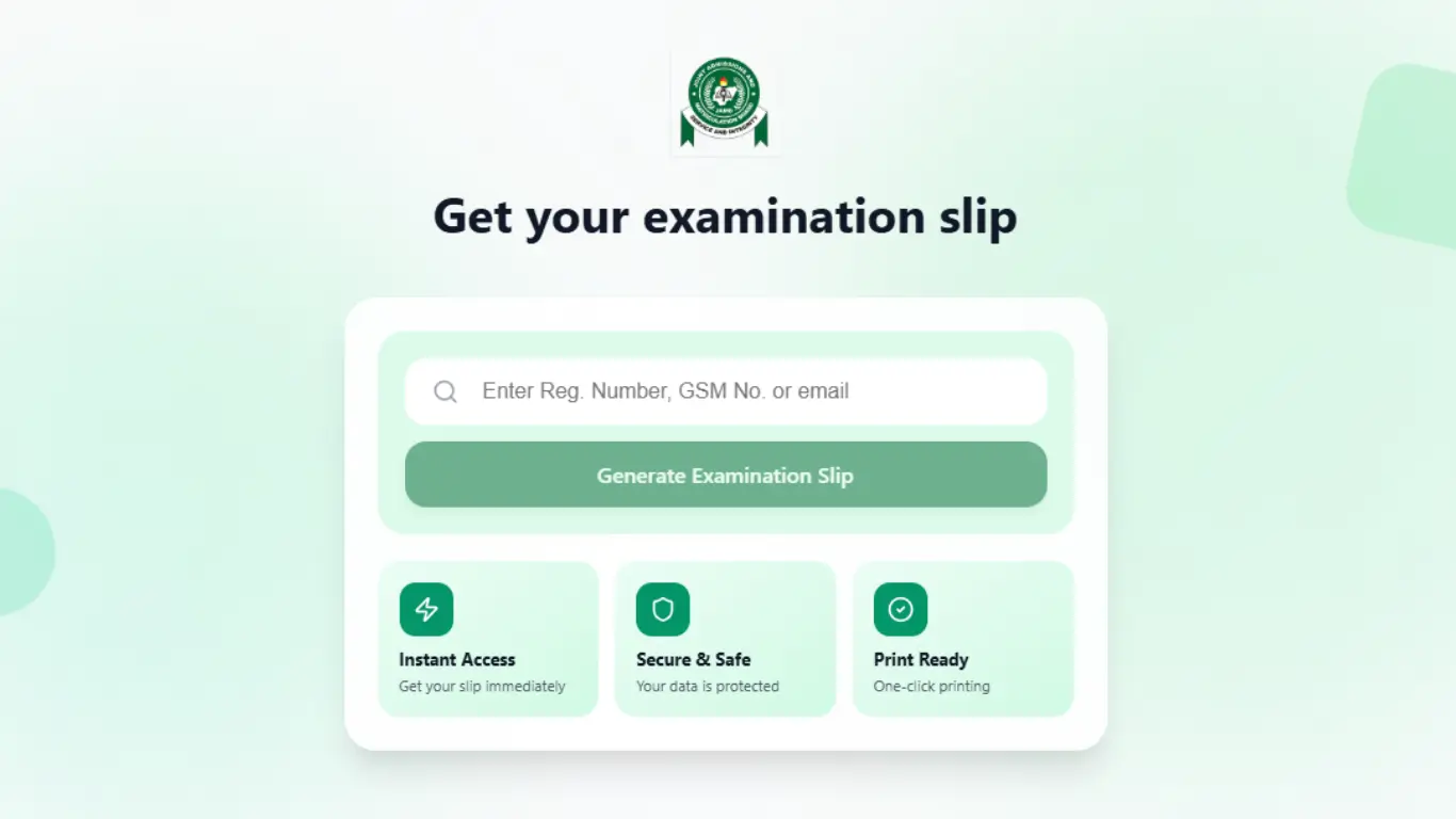 How to Print Your Jamb Exam Slip