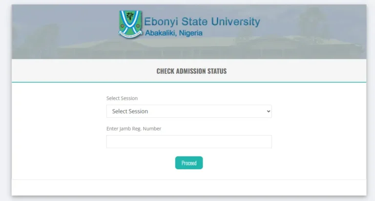 EBSU Admission Procedure for UTME and Direct Entry