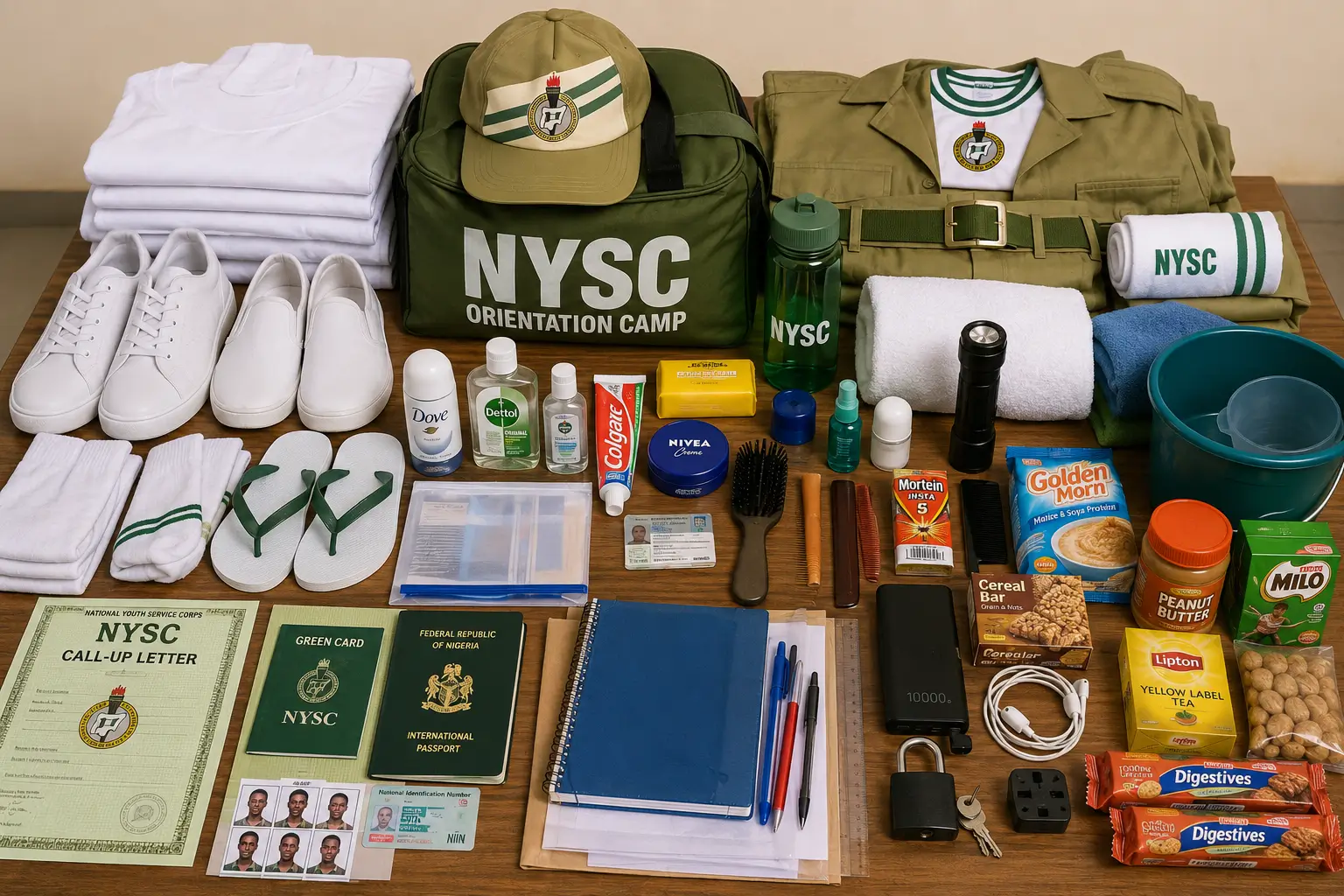 What you Need to Take to NYSC Orientation Camp - Survival Kit for PCMs